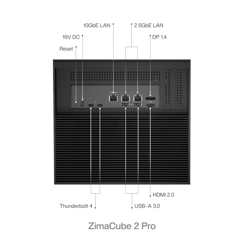 Image of ZimaCube Pro 6+4 Bay NAS, Intel Core i5-1235U, Built-in 256GB SSD, 10GbE + Dual 2.5GbE, Dual TBT4, PCIe Expansion, Self-Hosting Server, Powered by ZimaOS (Pro)