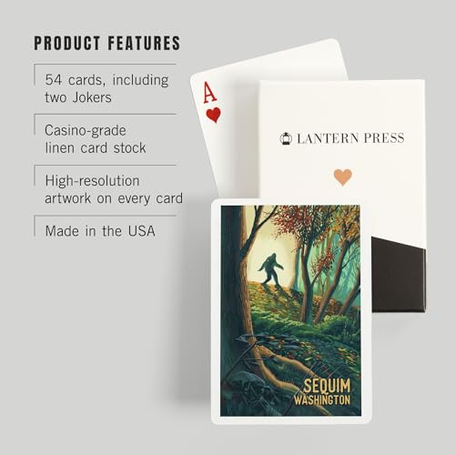 Cartas de Póker Bigfoot en Bosque 52 naipes miniatura 3