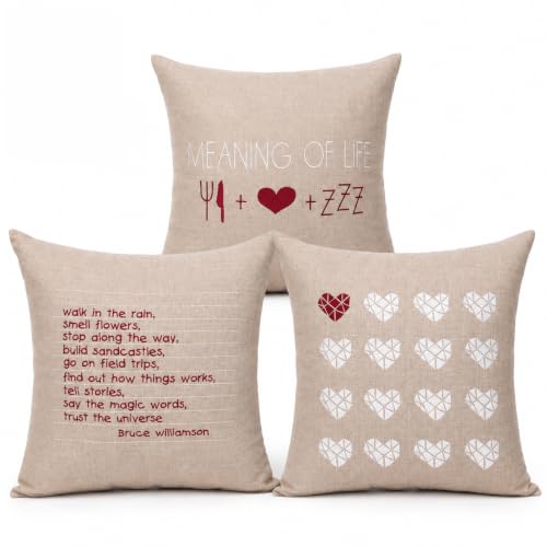 Housses de coussin canapé 45x45 fermeture éclair invisible en lin