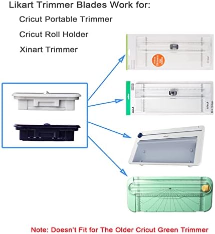 Likart 8 Pack Paper Cutter Replacement Blades for Cricut Portable Trimmer Replacement Blades for Cricut Cutter/Cricut Roll Holder/Xinart Paper Cutter(6 Cutting Blades & 2 Scoring Blades)