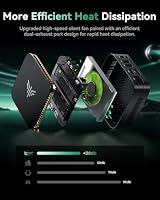 NiPoGi Essenx E1 Mini PC AΜD 3150U W-11 Pro(2C/4T, bis zu 3,3 GHz) 8GB DDR4 RAM+256GB SSD(bis zu 2 TB) 4K@60Hz Dual Display HDMI 2.0+DP 1.4/Wi-Fi 5/BT 4.2/LAN, Desktop-PC für Büro/Bildung/Multimedia – Ansicht 8