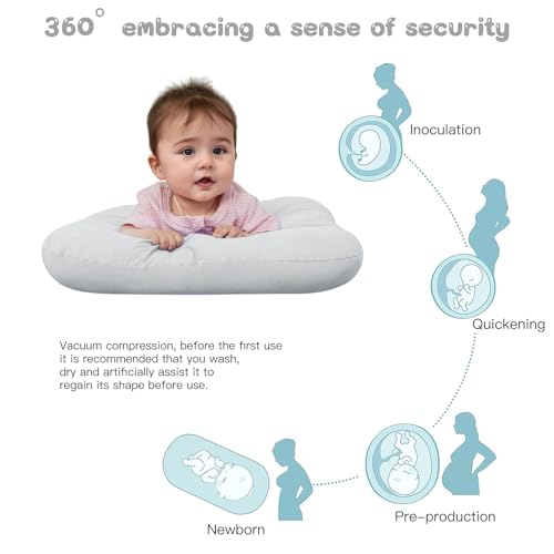 Image of Baby Lounger for Newborn, Bionic Design Baby Lounger, Soft Organic Cotton Breathable Lounger for Infants 0-18 Months (Gray)