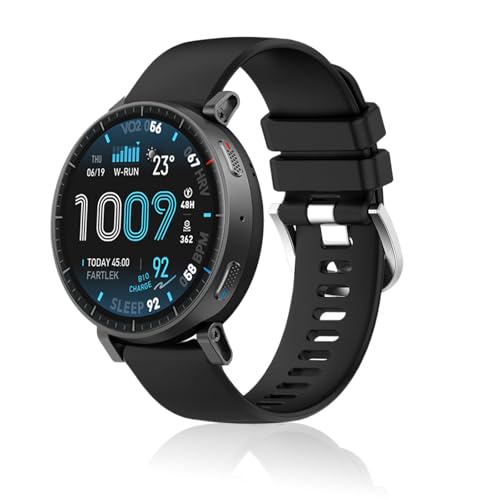 NOUKAJU Amazfit Active Max�p�o���h �X�}�[�g�E�H�b�`�����p�o���h �\�t�g�V���R���X�g���b�v �X�}�[�g�E�H�b�`�A�N�Z�T���[ Amazfit Active Max�X�}�[�g�E�H�b�`�p�����p�X�g���b�v (�u���b�N)