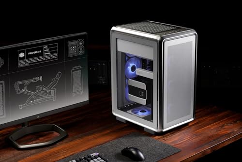 Gabinete Cooler Master MasterFrame 400 Mesh Plata, Tipo Mini Tower, Compatible con Micro-ATX y Mini-ITX, con Paneles de Vidrio Templado y Malla para Refrigeración miniatura 7