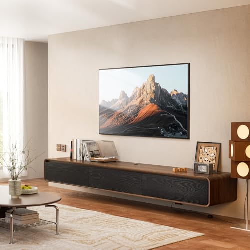 Herihome 70 Floating TV Stand Wall Mounted for TVs up to 80 Inch