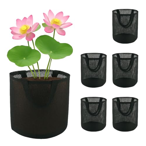 LANSBOX 6 Pack Pond Planting Bags, 7.9" Reusable Mesh Aquatic