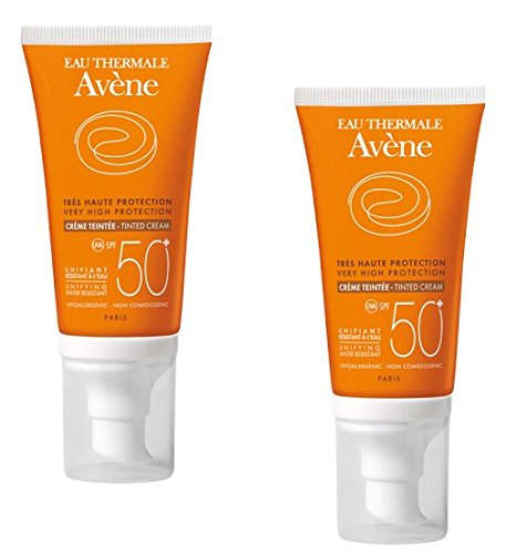 2 Avene Solar Crema colorata Viso SPF 50 + 50 ml Protección Muy Alta UVB y UVA