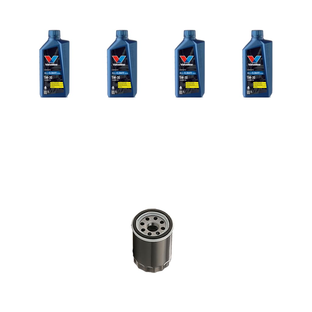 Kit filtro olio e 4L compatibile con Citroen C4 Cactus 1.2 Puretech 96kw 2017