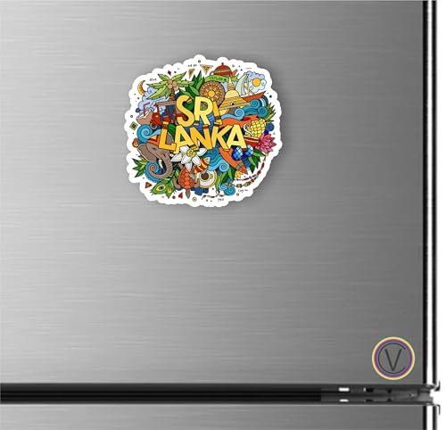 Image of Sri Lanka Acrylic Fridge Magnet - UV Textured Printed, Stylish Multicolor Magnet for Fridge, Wardrobe & Metal Surfaces, Pack of 1 (Sri Lanka)