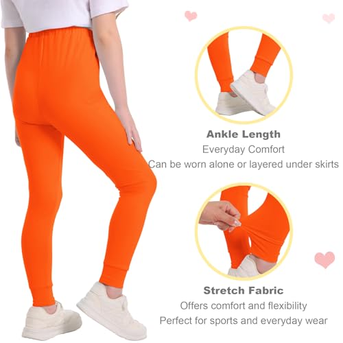 QBK 3T 4T 5T to 12Y Girls' Leggings Cotton Footless Tights Soft and Stretchy4