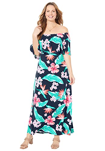 Catherines Women's Plus Size Meadow Crest Maxi Dress - 3X,