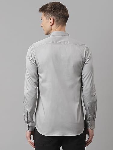 Image of Thomas Scott Men's | Solid | Full Sleeve | Regular Fit | Cotton Blend | Button Down | Single Pocket | Casual Shirt