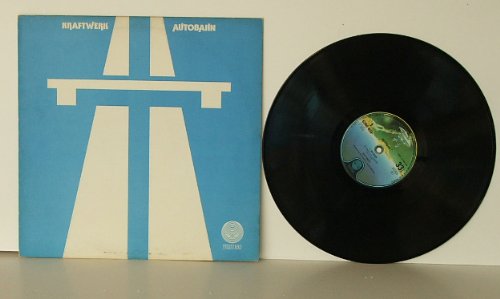 Image of KRAFTWERK, Autobahn Embossed cover. Spaceship label. 1974.First UK pressing. Vertigo.