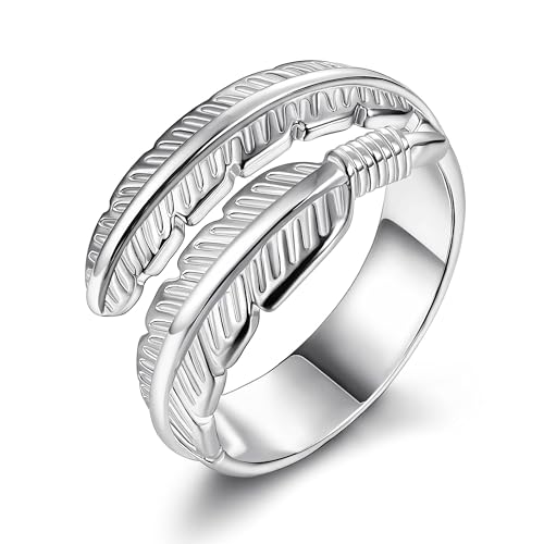 Real 925 Sterling Silver Ring for Women Wedding Engagement Eternity Ring Adjustable Open Ring for Mom Friends Birthday Gifts