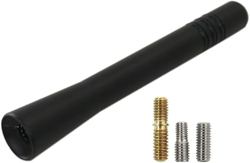 AL3Z-1881-3A 4 inch Short Black Aluminum Antenna Mast AMFM Replacement for 2009 Ford F150 Lariat Crew Cab Pickup 4-Door