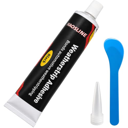 Howl, Hoot or Whistle Type Noise when Driving in Crosswinds - 2020-2021 Chevrolet Silverado 1500 7 HAOSLINE Black Weatherstrip Adhesive for Automotive Rubber & Metal Bonding,3.38 FL OZ.(100 ML)