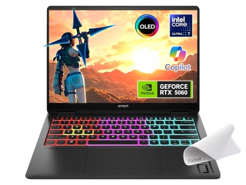 Image of HP OMEN Transcend 14 inch 120Hz 3K OLED Gaming Laptop - Intel Core Ultra 7-255H - NVIDIA GeForce RTX 5060-W /Mouse pad (32GB RAM | 4TB PCIe SSD)