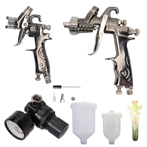Luchtspuitpistool, lichtgewicht aluminiumlegering G1/4-interface Geen lekkage verfpistoolset met manometer voor… - Image 7