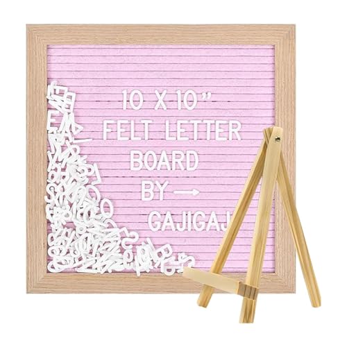 Tablero de letras con letras, tablero de letras de madera, tablero de mensajes multipropósito de fieltro, tablero de letras cuadrado estable, decoración de moda para el hogar, el trabajo, el día