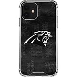 Skinit Clear Phone Case Compatible with iPhone 12 Mini - Officially Licensed NFL Carolina Panthers Black & White Design
