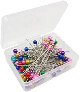 100pcs Sewing Pins with Coloured Plastic Ball Heads, Straight Quilting Pins for Sewing Dressmaking Jewellery Crafts Clothes Sewing Accessories (Multi Colors)