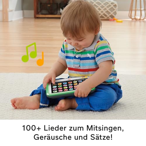 Fisher-Price Lernspaß, Lernspielzeug für Kleinkinder, Smart Stages Tablet Computer-Attrappe mit Musik und Leuchtfunktion für Kinder ab 1 Jahr, deutsche Version, HXB66