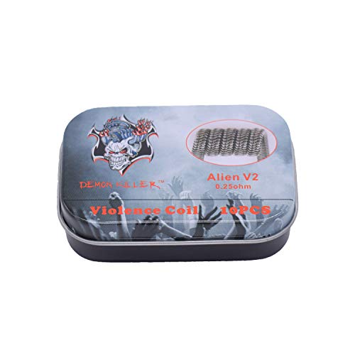 Pre Made Resistance Alien Wire Coils for Craft Hobby Use, Kanthal A1 + SS316L Conductive Wires Metal Household Wire Use - 10 Pieces
