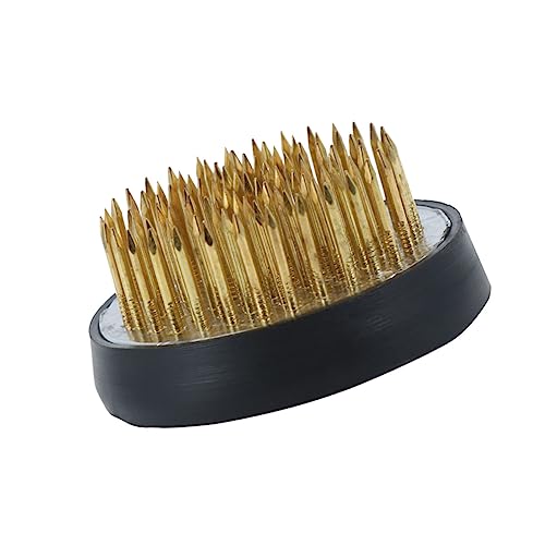 DOITOOL Copper Needle Flower Arranger Round Flower Frog Rubber Gasket for Arrangements