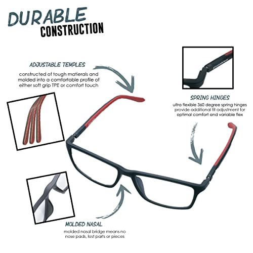 Croakies Zipline Photochromic Progressive Eyewear | UV400 Sunglass for Outdoor | Bluelight Eyeglass for HEV Devices | Bundle4