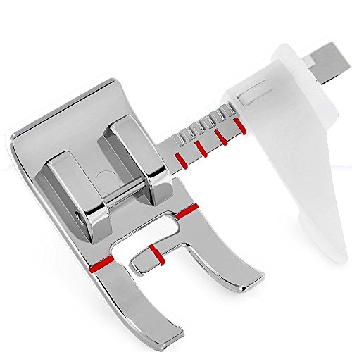 E-SideStep Adjustable Guide Sewing Machine Presser Foot .Fits All Low Shank Snap-On Singer, Brother, Babylock, Euro-Pro, Janome, Kenmore, White, Juki, New Home, Simplicity, Elna and MoreElna and More