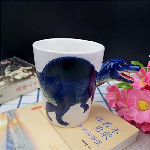Tazza Tazza Di Caffè Regalocreativo Carino Bambini Cartone Animato Dinosauro Tazza D'Acqua In Ceramica Tirannosauro 3D Animale Tazza Spina Drago Coppia Tazza Di Caffè, 3