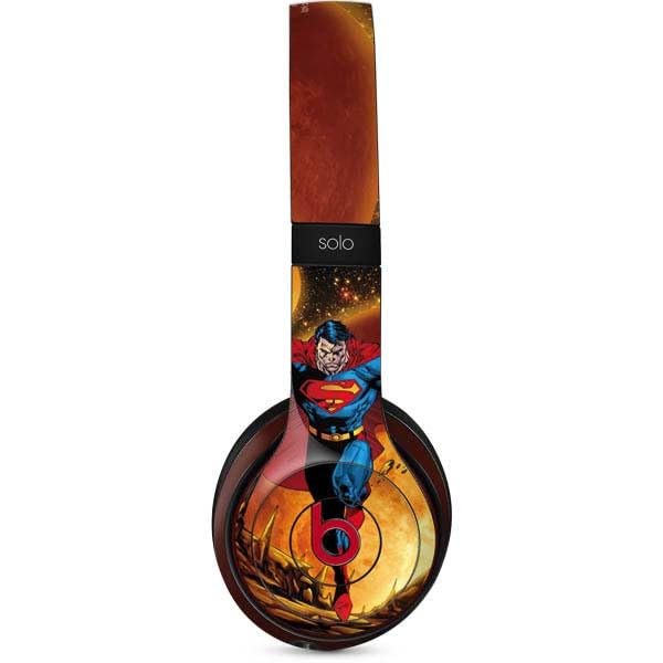 Skinit Decal Audio Skin Compatible with Beats Solo 3 Wireless - Officially Licensed DC Comics Superman Action Pose Art by Jim Lee Design
