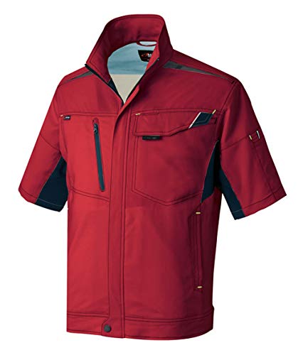 AITOZ(アイトス) 半袖サマーブルゾン(男女兼用) 春夏用 レッド AZ2532 009 6L