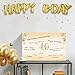 Turypaty Large 40th Birthday Card With Envelope for Men Women, 1985 Black Gold Happy 40th Birthday Giant Guest Signature Book Gifts, Big Vintage 1985 40th Greeting Card Decoration Party Supplies