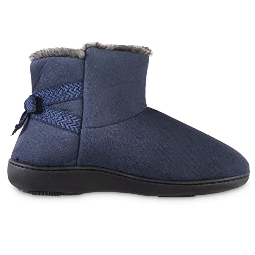 isotoner Women's Microsuede Mallory Bootie Slippers with Bow2