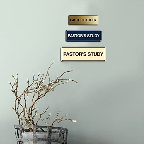 Panneau d'étude du pasteur bleu moyen signalétique bureau église