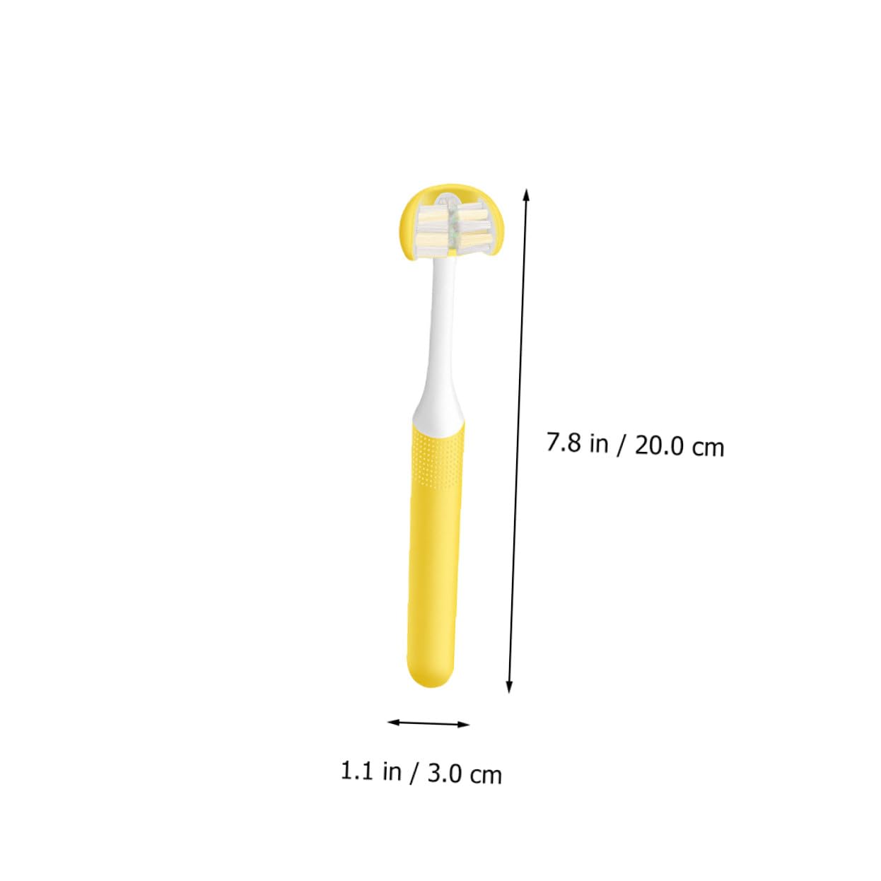 Spazzolino da Denti per Adulti Lati Testina Avvolgente Realizzato in Materiale Pp Design Manico Curvo per Igiene Orale e Pulizia Denti Facile