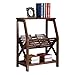 Rack Vertical Bookcase Solid Wood Rack Living Room Rack Creative Floor Bookcase Multi-Function Rack Personalized Desk Bookcase (Color : Brown Size : 40 70 90CM)