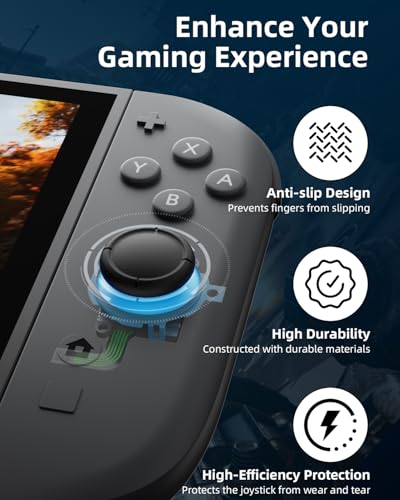 Image of Joystick Replacement Kit for Nintend0 Switch2 Joycon(22 in one), Repair Kit for Switch2, Include 2 Thumbsticks, Drift Fix Tools Y / +Screwdriver, Tweezers, Pry Tools, 14 Thumbstick Grips