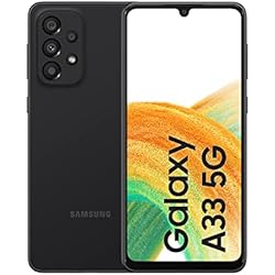 Samsung Galaxy A33 5G, libre, Smartphone Android, pantalla Infinity-U FHD+ Super AMOLED de 6,4´´, 6GB RAM y 128GB de memoria interna ampliable, batería de 5000 mAh, Awesome Black [versión italiana]