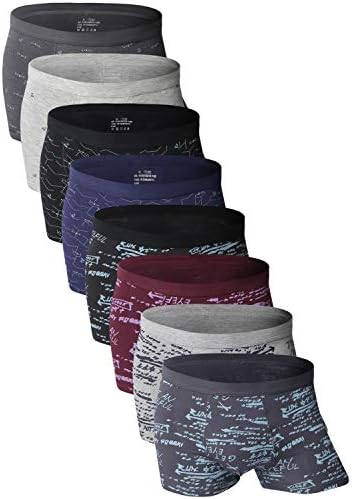 youlehe Men's Underwear Soft Bamboo Boxer Briefs Stretch Trunks Pack (as1, alpha, m, regular, regular, 8 Pack 016)