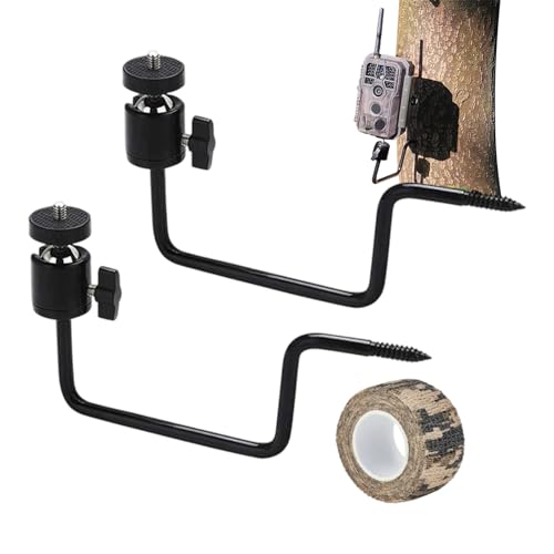 Generisch Soporte de pared para cámara de caza, 2 unidades, metal, soporte para cámara, para pared, patio, camping, animales salvajes, fotografía nocturna y vídeo