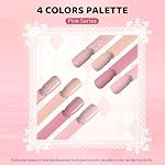 Aokitec 4 Colors Dip Powder Nail Set - All Season Pink Series Dipping Powder Glitter Cherry Blossom Nude Pink Dip Powder Starter Kit French Nail Art DIY Gifts for Women Girls, Sweet Plum Color Set - Image 2