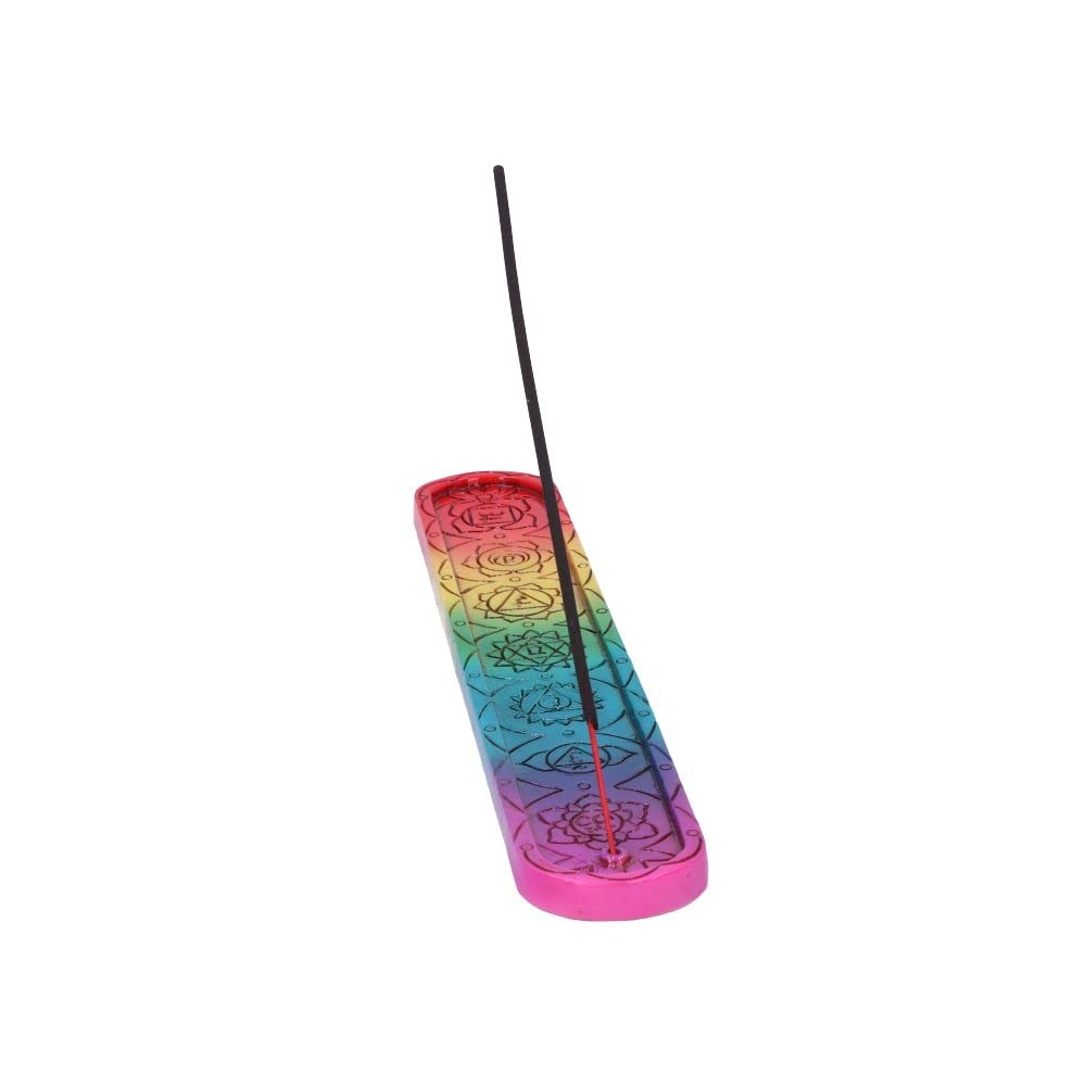 Nemesis Now Räucherstäbchenhalter Regenbogen-Chakra – 12 Cm, 4 Stück, Handbemalt