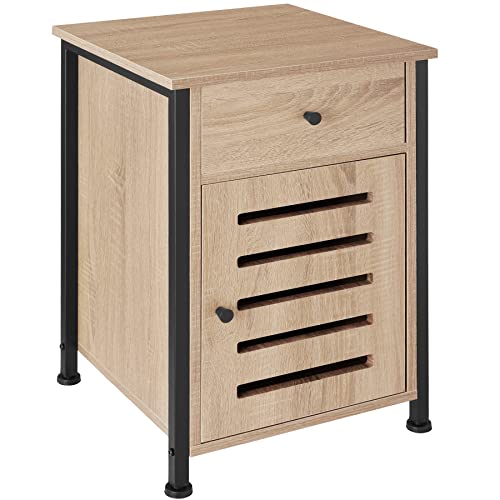 TecTake Table de Chevet Waterford 40x42x60,5cm Chambre à Coucher Style Industriel diverses Couleurs (Bois Clair Industriel)