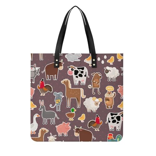 Sac de voyage animaux de ferme grand format 39x39cm pour ne plus manquer d'espace