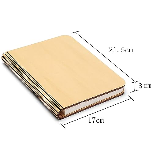 Image of Maharsh Wooden Book Light,Novelty Folding Book Lamp, Folding Night Light,USB Rechargeable Wooden Table Lamp,Magnetic Design- Creative Gift Home Office Decor for Family Girlfriend