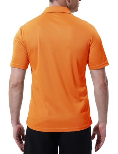 Image of Rdruko Men's Polo Shirts Short Sleeve Quick Dry Outdoor Golf Sports Shirts with Pocket