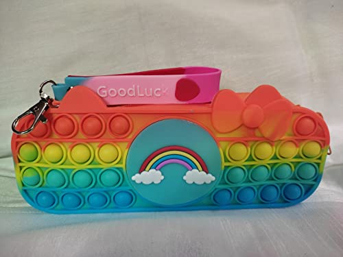 Image of Pop It Fidget Toy Silicone Bubble Squishy Toy Stress Relief Pouch for Kids Stationery /Return Gift for Kids /Birthday Gift for Kids