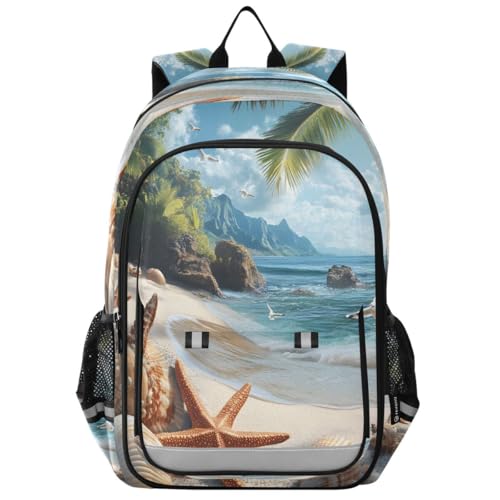 Sac à dos d'école primaire ergonomique et léger motif mer pour enfants